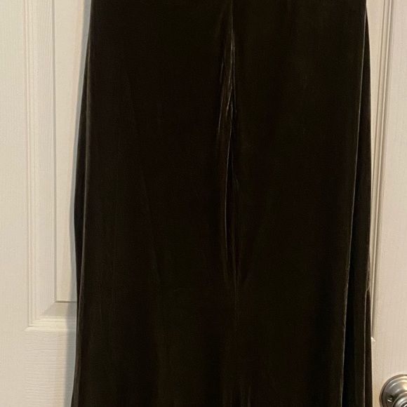 Dusty Olive Dawson Velvet Bridesmaid Dress - Picture 3 of 4